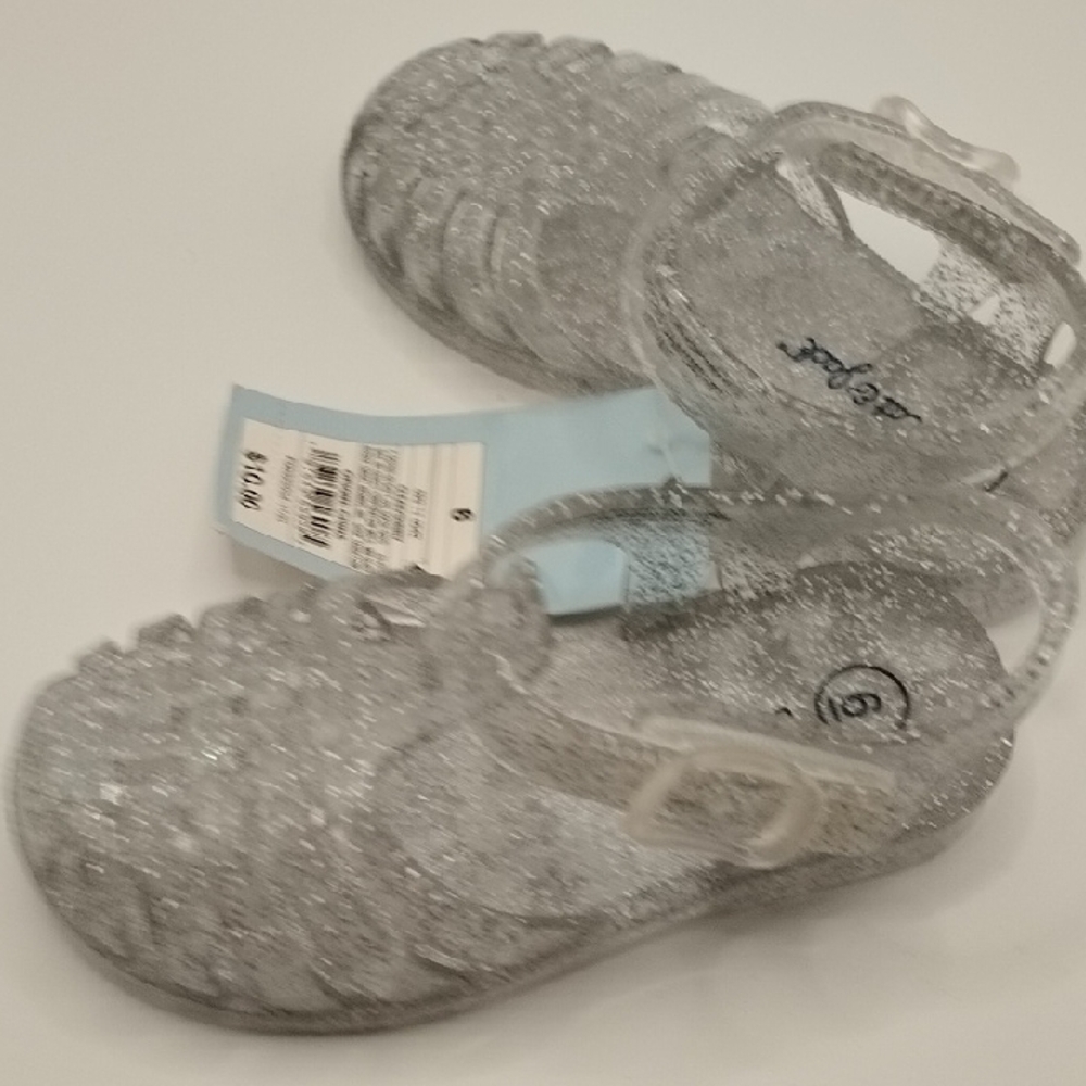 Cat & Jack Glitter Jelly Sandals - Silver - Picture 5 of 6
